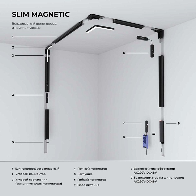 Встраиваемый шинопровод Elektrostandard Slim Magnetic 85210/00 a067505 Фото № 3
