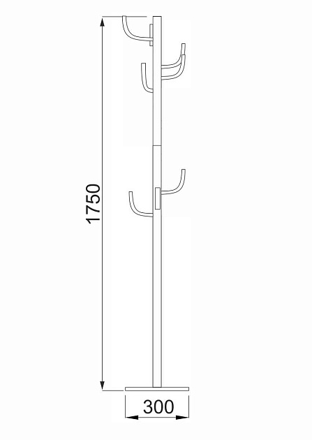 Напольная вешалка AksHome Cactus хром, металл 77633 изображение 2 Напольная вешалка AksHome Cactus хром, металл 77633 Фото № 2