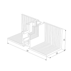 Коннектор L-образный внутренний Elektrostandard Mini Magnetic 85178/00 a065638 1