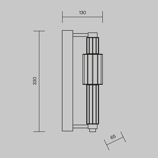 Настенный светильник Maytoni Verticale MOD308WL-L9CH3K изображение 2 Настенный светильник Maytoni Verticale MOD308WL-L9CH3K Фото № 2