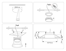 Светильник встраиваемый Ambrella Light TN6609 2