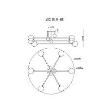 Потолочная люстра MyFar Stacy MR1010-6C 1