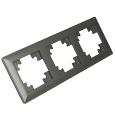 Рамка 3-постовая Stekker Катрин графит PFR00-7003-06 39809 3
