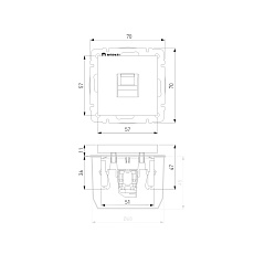 Телефонная розетка RJ-11 Werkel черный матовый WL08-RJ-11 4690389086755 1