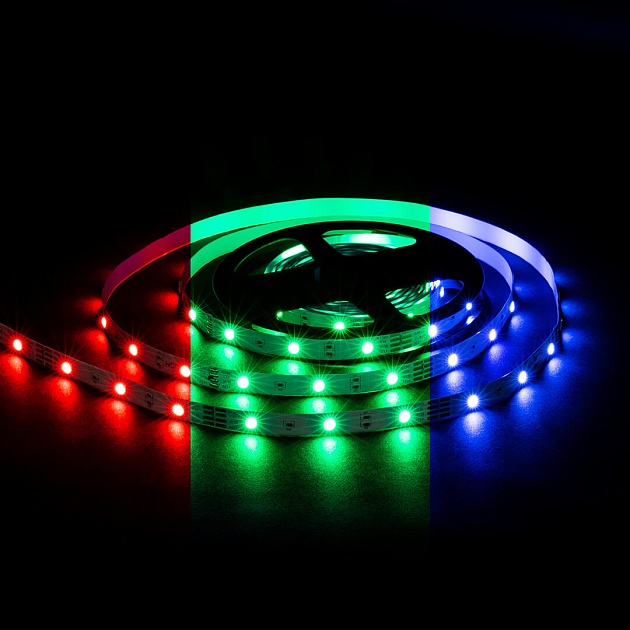 Светодиодная лента OGM 7,2W/m 30LED/m 5050SMD разноцветный (RGB) 5M LSE-280 фото 