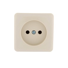 Розетка без зазем. Lezard Viola кремовая 751-0300-121