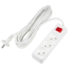 Удлинитель Uniel Ultra 3гн х 10м б/з S-CU3-7B White UL-00009997