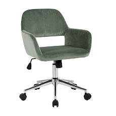 Поворотное кресло Stool Group Ross велюр оливковый ROSS CHROME VELVET CACTUS