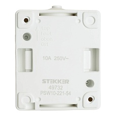 Переключатель одноклавишный Stekker Велена белый/серый PSW10-212-54 49732 3