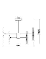 Подвесная люстра Arte Lamp Ramona A7410PL-24CC 3