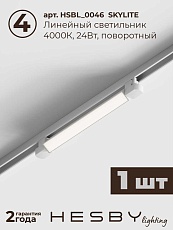 Накладная однофазная трековая система Hesby Lighting Skylite №14 со светильниками HSBL_kompl_S014_NI2W4K 2