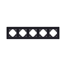 Рамка 5-постовая, черный Kollinger Eleganz Acryl EA5BK