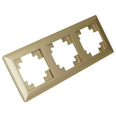 Рамка 3-постовая Stekker Катрин золото PFR00-7003-08 49608 3