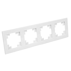 Рамка 4-постовая Stekker Катрин белый GFR00-7004-01 39257 4