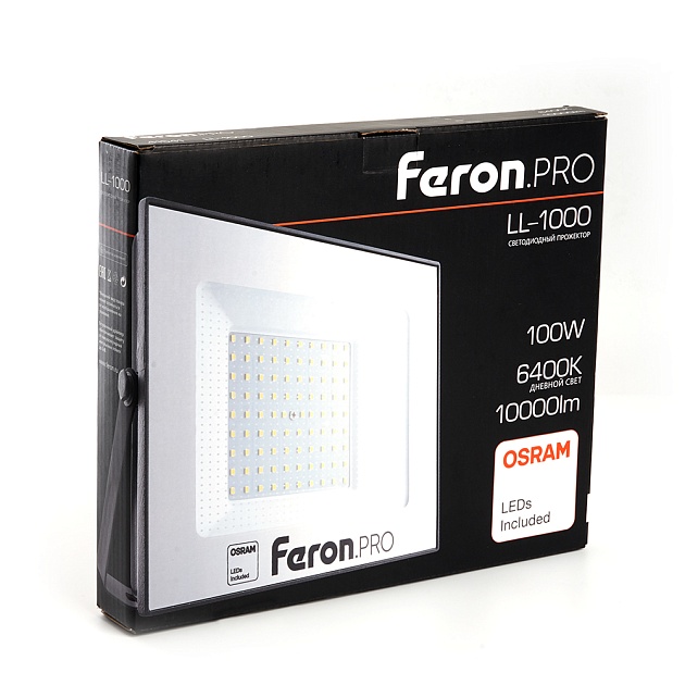 Светодиодный прожектор Feron LL-1000 100W 6400K 41541 фото 2