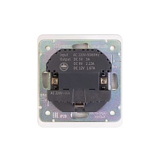 Розетка ROUND 1-ая с/з с/у з/ш 16А с USB A+C быстрой зарядки 5В/3А перламутр KRANZ KR-78-0704-1 5