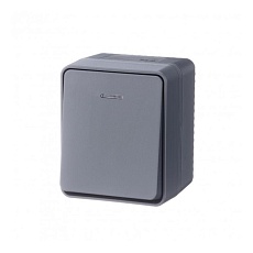 Выключатель одноклавишный Systeme Electric AtlasDesign 10A 250V с подсветкой антрацит ATN544013