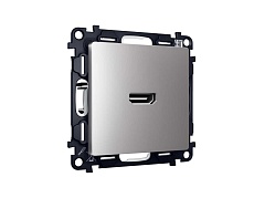 Комплект механизма розетки HDMI 2.0 AMBRELLA VOLT ALFA Сталь матовый 40V/500mA 2.0GHz 5-18Gbit/s QUANT (AP5140, VM222) MA514010