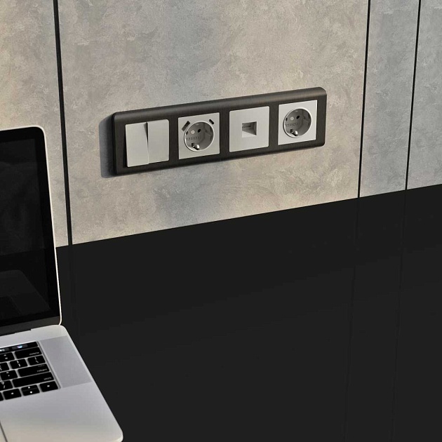 Розетка Ethernet RJ-45 (дымчатый) W1281004/ a069467 Фото № 7