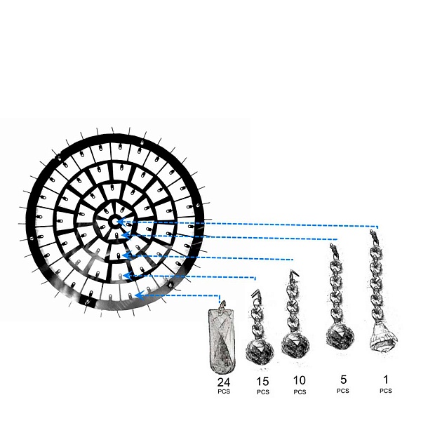 Подвесная светодиодная люстра Camelion LCL-1015 14623 Фото № 2