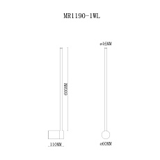 Настенный светодиодный светильник MyFar Sunn MR1190-1WL 1