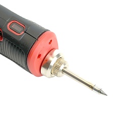 Паяльник беспроводной 8W, нихромовый нагреватель, 1800 mAh, 5В, красный/черный, PLE801-08 50098 5