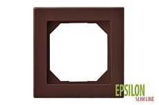 Рамка 1-постовая Liregus Epsilon коричневый 28-151 2