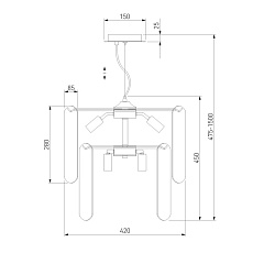 Подвесная люстра Eurosvet Claire 60170/8 золото Smart 1