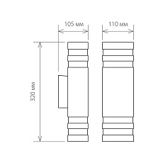 Уличный настенный светильник Elektrostandard 1449 Techno a032628 1