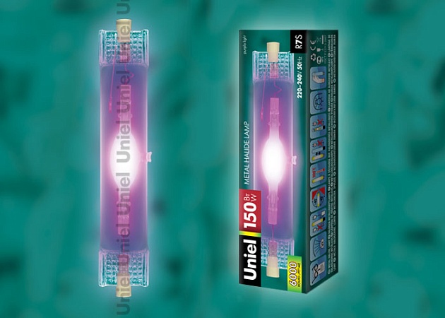 Лампа металлогалогеновая Uniel R7s 150W прозрачная MH-DE-150/PURPLE/R7s 04851 фото 2