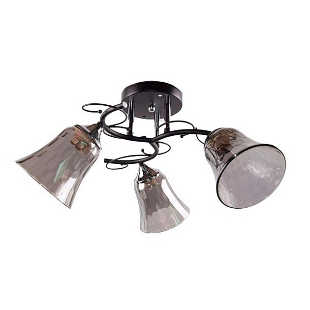 Потолочная люстра ЭкономСвет 12237/3CR+BK GR Фото № 1