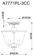 Потолочный светильник Arte Lamp Bell A7771PL-3CC 4