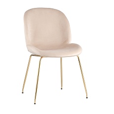 Кухонный стул Stool Group Турин бархат бежевый золотые ножки 8329 VELVET BEIGE