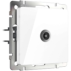 W1184001/ ТВ-розетка проходная (белая)