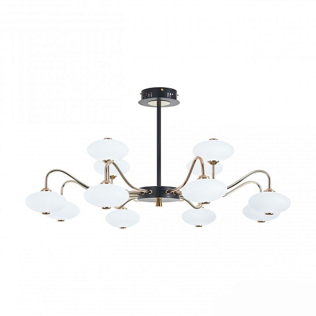 Потолочная светодиодная люстра Arte Milano Neapol73908 273908/12 BK/GD Фото № 1