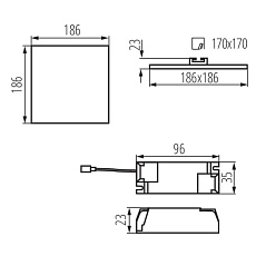 Светодиодный светильник ip65 Kanlux AREL LED DL 20W-NW 29594 1