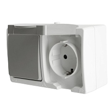 Розетка 1-местная с выключателем Stekker Велена PST16-21-54/10-211-54 49728 5