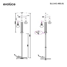 Торшер Evoluce Bagetti SL1142.405.01 1
