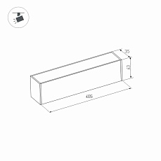 Трековый светодиодный светильник для магнитного шинопровода Arlight Mag-Flat-45-L405-12W Warm3000 026950 1