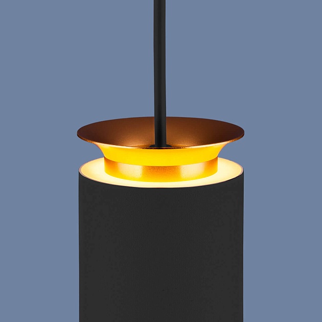 Подвесной светодиодный светильник Elektrostandard DLS021 9+4W 4200К черный матовый/золото a045504 фото 3
