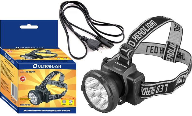 Налобный светодиодный фонарь Ultraflash Headlite аккумуляторный 90х75 33 лм LED5363 11257 фото 5
