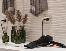 Комплект механизма электрической розетки AMBRELLA VOLT ALFA Бежевый глянец с/з с шторками и крышкой IP44 QUANT (AP3080, VM141) MA308010 3