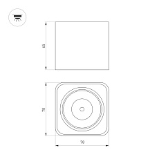 Потолочный светодиодный светильник Arlight SP-Dice-S78x78-10W Warm3000 046632 1