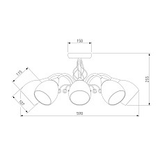 Подвесная люстра Eurosvet 30026/8 античная бронза 1