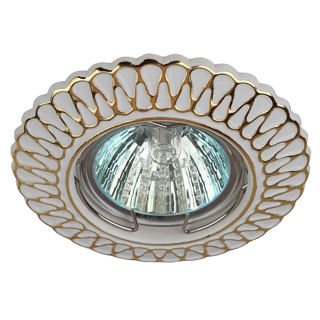 Встраиваемый светильник ЭРА Штампованный ST4 GD/WH Б0036483 Фото № 1