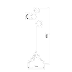 Торшер TK Lighting 5809 Estera Wood 1