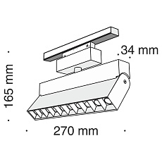 Трековый светодиодный светильник для магнитного шинопровода Maytoni Track Lamps TR015-2-20W4K-B 5