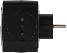 Разветвитель электрический ЭРА SP-4-3USBAC-B на 4 розетки + 3 USB A+C со шторками 10А черный Б0069084 3