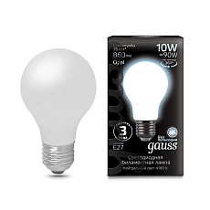Лампа светодиодная филаментная Gauss E27 10W 4100К матовая 102202210 5