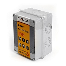 Бокс настенный Stekker EBX50-1/05-65 5 модулей, пластик, IP65 39189 2